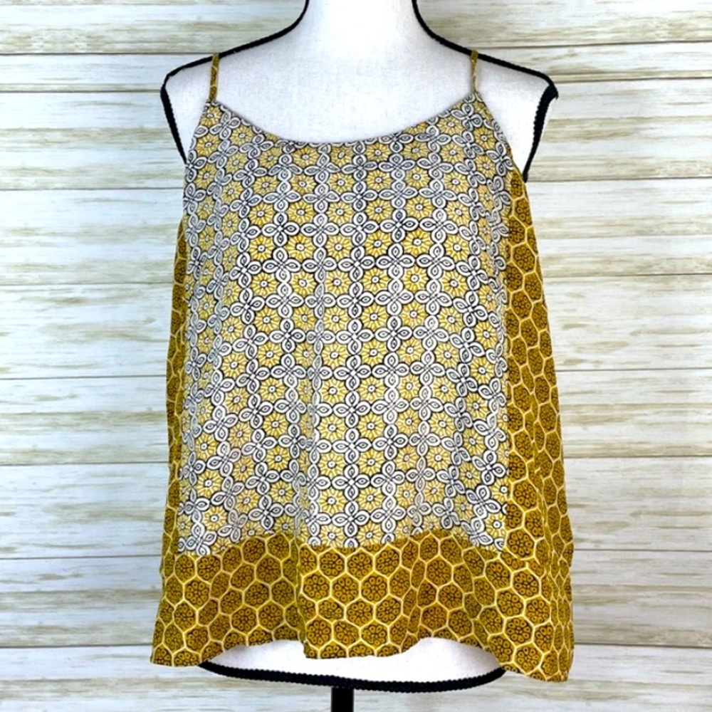 Joie yellow silk honeycomb top. Never worn!